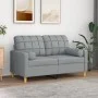 Cojines decorativos 2 uds tela gris claro Ø15x50 cm de , Cojines - Ref: Foro24-349501, Precio: 35,27 €, Descuento: %