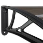Marquesina de puerta policarbonato negro 400x75 cm de , Toldos - Ref: Foro24-153599, Precio: 103,49 €, Descuento: %