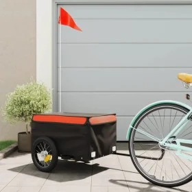 Remolque para bicicleta hierro negro y naranja 30 kg de , Remolques para bicicletas - Ref: Foro24-94075, Precio: 75,37 €, Des...