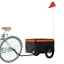 Remolque para bicicleta hierro negro y naranja 30 kg de , Remolques para bicicletas - Ref: Foro24-94075, Precio: 75,37 €, Des...