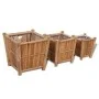 Jardineras con forro de nailon 3 unidades bambú de vidaXL, Maceteros y jardineras - Ref: Foro24-41507, Precio: 76,27 €, Descu...