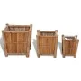 Jardineras con forro de nailon 3 unidades bambú de vidaXL, Maceteros y jardineras - Ref: Foro24-41507, Precio: 76,27 €, Descu...
