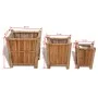 Jardineras con forro de nailon 3 unidades bambú de vidaXL, Maceteros y jardineras - Ref: Foro24-41507, Precio: 76,27 €, Descu...