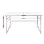 Mesa de camping plegable ajustable con 4 taburetes 120x60 cm de vidaXL, Mobiliario de camping - Ref: Foro24-41328, Precio: 65...