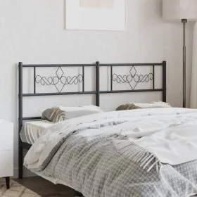 Black metal headboard 160 cm by , Headboards and footboards - Ref: Foro24-355302, Price: 33,95 €, Discount: %