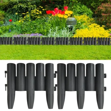 Garden edging 36 units PP anthracite gray 10 m by , Garden edging and edging - Ref: Foro24-314681, Price: 47,11 €, Discount: %