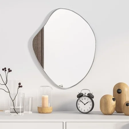 Espejo de pared plateado 50x40 cm de , Espejos - Ref: Foro24-348248, Precio: 46,42 €, Descuento: %