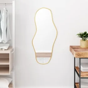 Espejo de pared dorado 90x40 cm de , Espejos - Ref: Foro24-348262, Precio: 69,91 €, Descuento: %