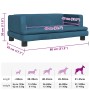 Cama para perros de terciopelo azul 80x45x30 cm en Camas para perros | Comprar online en Foru.es