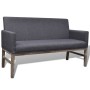 Banco con cojín acolchado madera de caucho tela gris oscuro de vidaXL, Sofás - Ref: Foro24-241664, Precio: 235,78 €, Descuent...