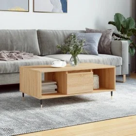 Mesa de centro madera contrachapada roble Sonoma 90x50x36,5 cm de , Mesas de centro - Ref: Foro24-830583, Precio: 61,08 €, De...