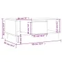 Couchtisch aus Sonoma-Eichensperrholz, 90 x 50 x 36,5 cm von , Couchtisch - Ref: Foro24-830583, Preis: 61,08 €, Rabatt: %