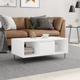 White plywood coffee table 90x50x36.5 cm by , Coffee table - Ref: Foro24-830588, Price: 62,45 €, Discount: %