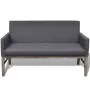 Banco con cojín acolchado madera de caucho tela gris oscuro de vidaXL, Sofás - Ref: Foro24-241664, Precio: 220,83 €, Descuent...