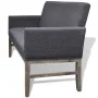 Banco con cojín acolchado madera de caucho tela gris oscuro de vidaXL, Sofás - Ref: Foro24-241664, Precio: 220,83 €, Descuent...