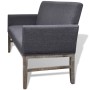 Banco con cojín acolchado madera de caucho tela gris oscuro de vidaXL, Sofás - Ref: Foro24-241664, Precio: 235,78 €, Descuent...