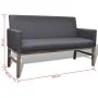 Banco con cojín acolchado madera de caucho tela gris oscuro de vidaXL, Sofás - Ref: Foro24-241664, Precio: 220,83 €, Descuent...