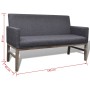 Banco con cojín acolchado madera de caucho tela gris oscuro de vidaXL, Sofás - Ref: Foro24-241664, Precio: 235,78 €, Descuent...