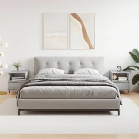 Mesitas noche 2 uds madera ingeniería gris hormigón 40x35x50 cm de , Mesitas de noche - Ref: Foro24-830613, Precio: 70,26 €, ...