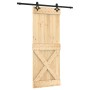 Puerta corredera con herrajes madera maciza de pino 80x210 cm en Puertas | Comprar online en Foru.es