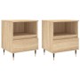 Mesitas noche 2 uds madera ingeniería roble Sonoma 40x35x50 cm de , Mesitas de noche - Ref: Foro24-830611, Precio: 71,98 €, D...