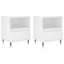 Mesitas de noche 2 uds madera de ingeniería blanco 40x35x50 cm de , Mesitas de noche - Ref: Foro24-830605, Precio: 73,71 €, D...