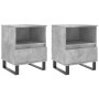 Mesitas noche 2 uds madera ingeniería gris hormigón 40x35x50 cm de , Mesitas de noche - Ref: Foro24-830645, Precio: 77,96 €, ...