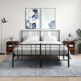Mesitas noche 2 uds madera ingeniería roble ahumado 40x35x50 cm de , Mesitas de noche - Ref: Foro24-830647, Precio: 81,24 €, ...