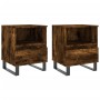 Mesitas noche 2 uds madera ingeniería roble ahumado 40x35x50 cm de , Mesitas de noche - Ref: Foro24-830647, Precio: 81,24 €, ...