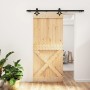 Puerta corredera con herrajes madera maciza de pino 90x210 cm en Puertas | Comprar online en Foru.es