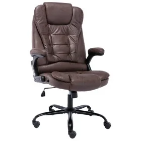 Silla de oficina de piel de ante sintética marrón oscuro de , Sillas de oficina - Ref: Foro24-20577, Precio: 222,81 €, Descue...