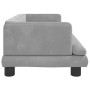 Cama para perros de terciopelo gris claro 80x45x30 cm en Camas para perros | Comprar online en Foru.es