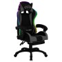 Silla gaming con luces LED RGB cuero sintético gris y negro de , Sillas de oficina - Ref: Foro24-288010, Precio: 233,93 €, De...