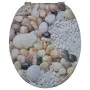 MDF wooden toilet seat, with stone print by vidaXL, Toilet and bidet seats - Ref: Foro24-141484, Price: 42,46 €, Discount: %