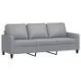 3-Sitzer-Sofa mit Hocker aus hellgrauem Stoff, 180 cm von , Sofas - Ref: Foro24-3201037, Preis: 307,52 €, Rabatt: %