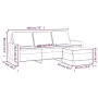 3-Sitzer-Sofa mit Hocker aus hellgrauem Stoff, 180 cm von , Sofas - Ref: Foro24-3201037, Preis: 307,52 €, Rabatt: %