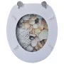 MDF wooden toilet seat, with stone print by vidaXL, Toilet and bidet seats - Ref: Foro24-141484, Price: 42,46 €, Discount: %