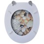 Tapa de wc de madera MDF, con estampado de piedras de vidaXL, Asientos de inodoros y bidés - Ref: Foro24-141484, Precio: 45,3...