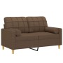Sofá de 2 plazas con cojines tela marrón 120 cm de , Sofás - Ref: Foro24-3200777, Precio: 216,00 €, Descuento: %
