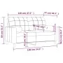 Sofá de 2 plazas con cojines tela marrón 120 cm de , Sofás - Ref: Foro24-3200777, Precio: 212,69 €, Descuento: %