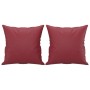 Sofá de 2 plazas con cojines cuero sintético rojo tinto 140 cm de , Sofás - Ref: Foro24-3200806, Precio: 273,42 €, Descuento: %