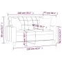 Sofá de 2 plazas con cojines cuero sintético rojo tinto 140 cm de , Sofás - Ref: Foro24-3200806, Precio: 268,28 €, Descuento: %