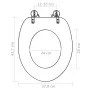 MDF wooden toilet seat, with stone print by vidaXL, Toilet and bidet seats - Ref: Foro24-141484, Price: 42,46 €, Discount: %