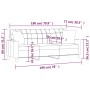 Sofá de 3 plazas con cojines cuero sintético capuchino 180 cm de , Sofás - Ref: Foro24-3200812, Precio: 294,53 €, Descuento: %