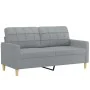 2-seater sofa with light gray fabric cushions 140 cm by , Sofas - Ref: Foro24-3200782, Price: 210,71 €, Discount: %