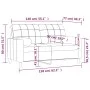2-seater sofa with light gray fabric cushions 140 cm by , Sofas - Ref: Foro24-3200782, Price: 210,71 €, Discount: %