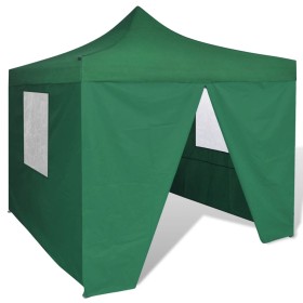 Cenador plegable verde con 4 paredes 3x3 m de vidaXL, Carpas y cenadores - Ref: Foro24-41468, Precio: 126,76 €, Descuento: %