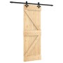 Puerta corredera con herrajes madera maciza de pino 70x210 cm en Puertas | Comprar online en Foru.es