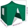 Cenador plegable verde con 4 paredes 3x3 m de vidaXL, Carpas y cenadores - Ref: Foro24-41468, Precio: 124,63 €, Descuento: %