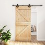 Puerta corredera con herrajes madera maciza de pino 95x210 cm en Puertas | Comprar online en Foru.es